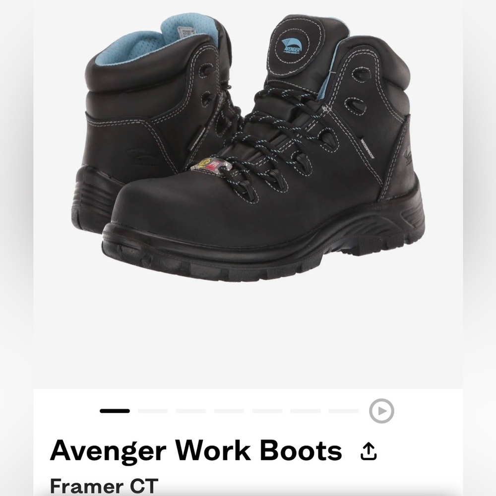 NWTs! Avenger waterproof leather work boots, composite toe. Free Shipping